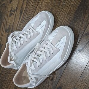 BYLT Basics Retroday White Gray Leather Men's Sneakers Size 8.5